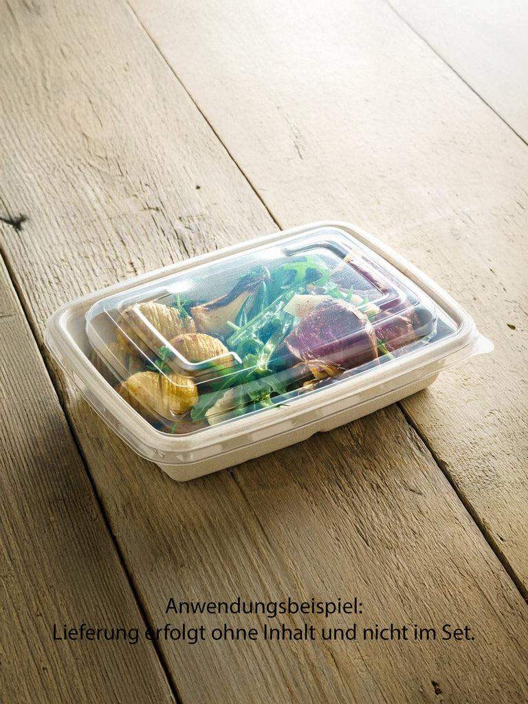 Menüschale "BePulp" m. PLA-Laminierung, rechteckig, 950ml