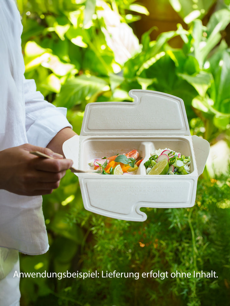 Bio Take-away Box, 2-geteilt, 500/300ml