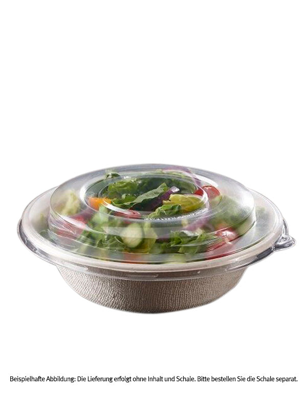 Deckel, RPET, klar, rund, gewölbt, 210mm