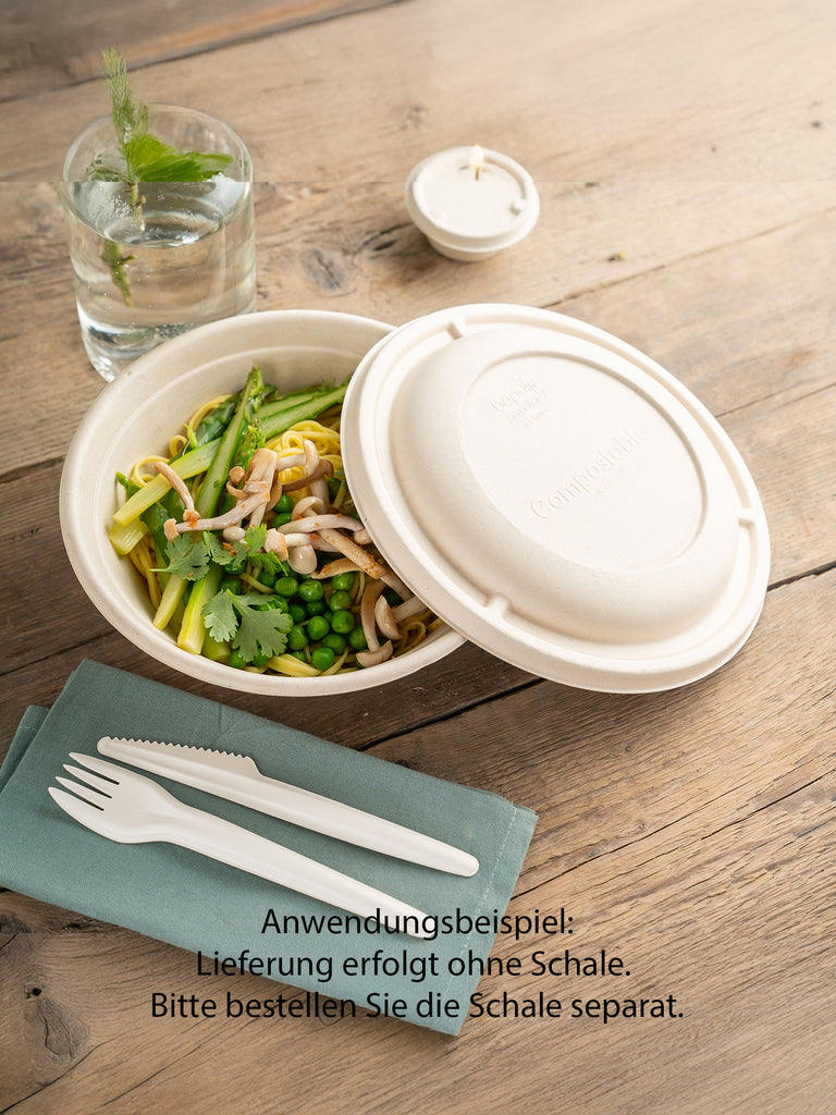 Deckel "BePulp", natur, rund, 210mm