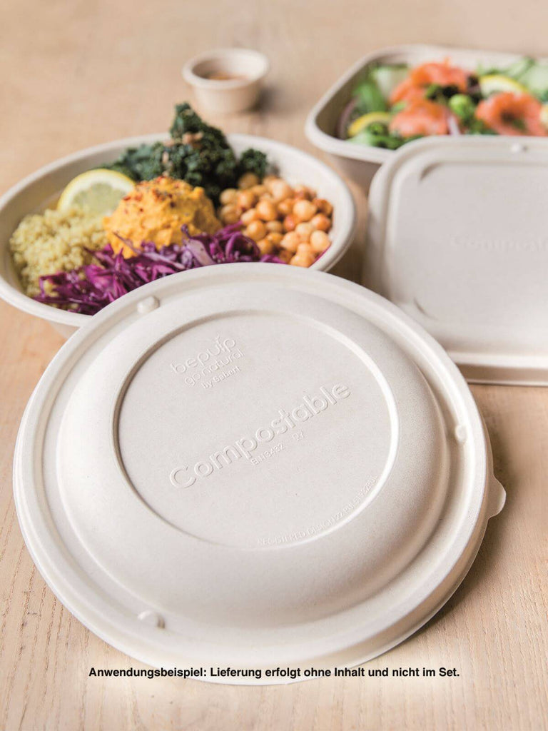 Deckel "BePulp", natur, rund, 210mm