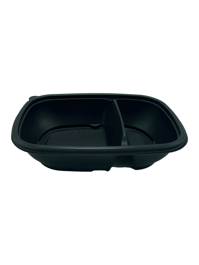 Menüschale 2-geteilt, Mehrweg, mit Deckel, PP, 650/250ml (Set 100 Stk.)