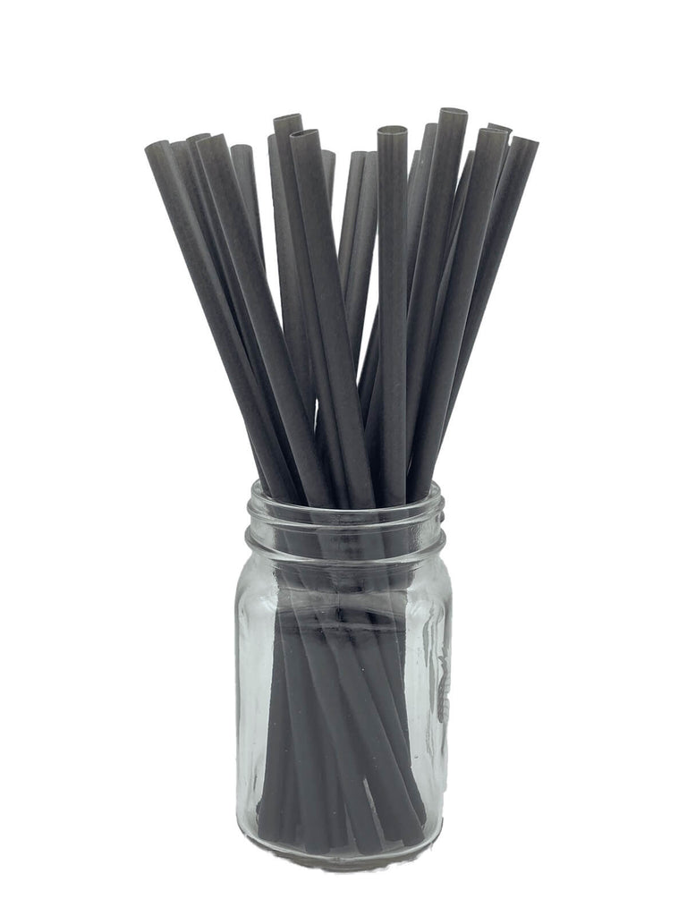 Bio-Trinkhalme, schwarz, 250x8mm (3.000 Stk.)