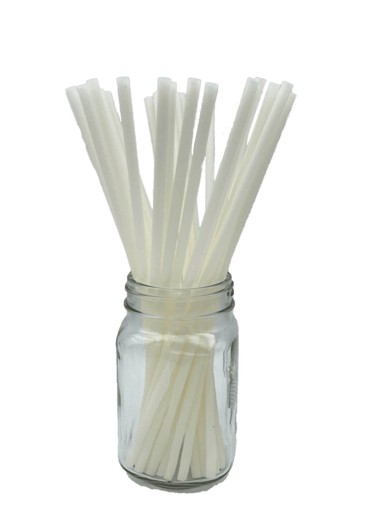 Bio-Trinkhalme, weiß, 250x7mm (600 Stk.)