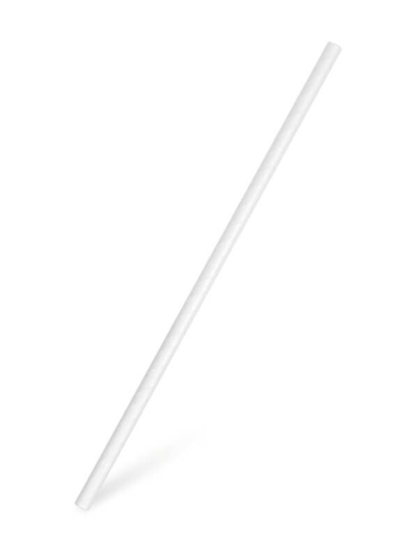 Bio-Trinkhalme, weiß, 200x6mm (3.000 Stk.)