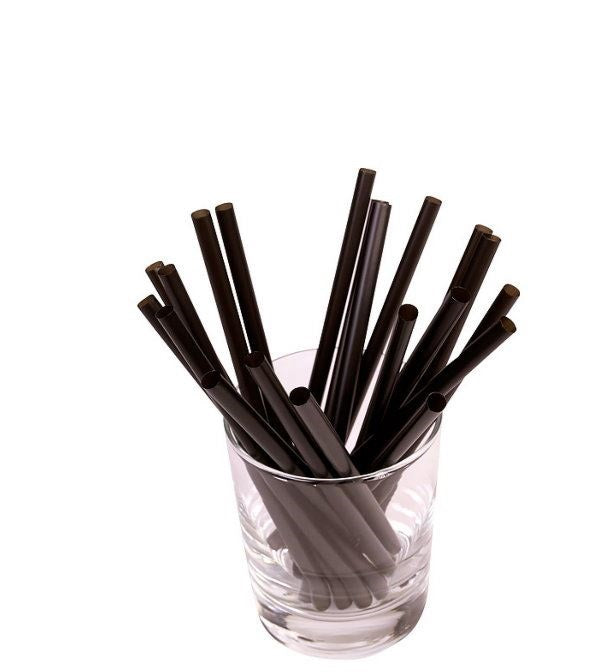 Caipi Bio-Trinkhalme, schwarz,150x8mm (3.000 Stk.)